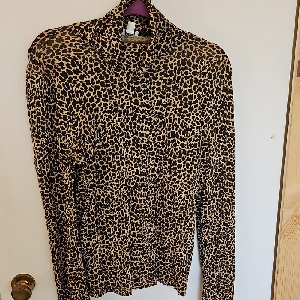 J. Crew Animal Print Blouse